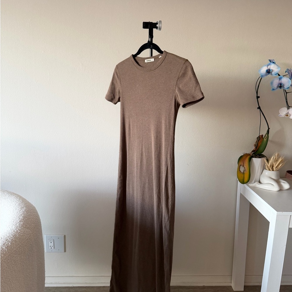Buck Mason Slim Fit Brown Maxi Dress